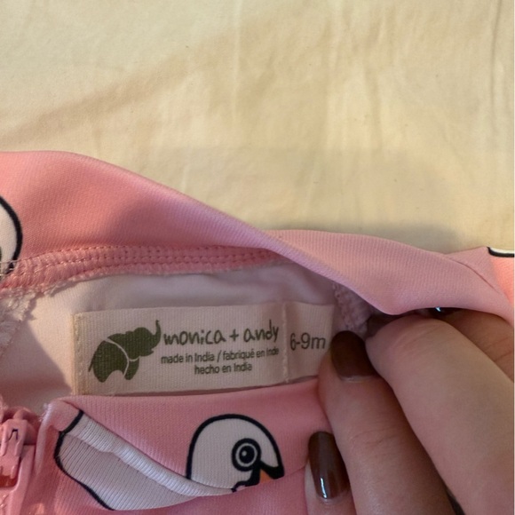 Monica + Andy baby 6-9M bathing suit 2 items total - Picture 2 of 3